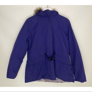 The North Face Dunagiri Belted Down Jacket Parka Hyvent Purple Size XL